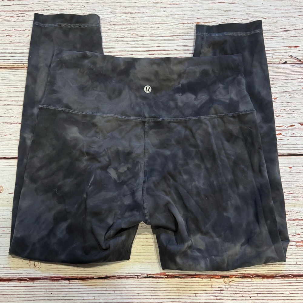 Lululemon Wunder Train High-Rise Crop 23 Diamond Dye Pitch Grey Graphite Grey 10 - Picture 6 of 9